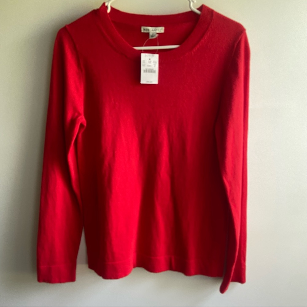 J. Crew Red Crewneck Sweater NWT